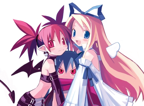 etna, flonne, and laharl (disgaea and 1 more) drawn by harada_takehito