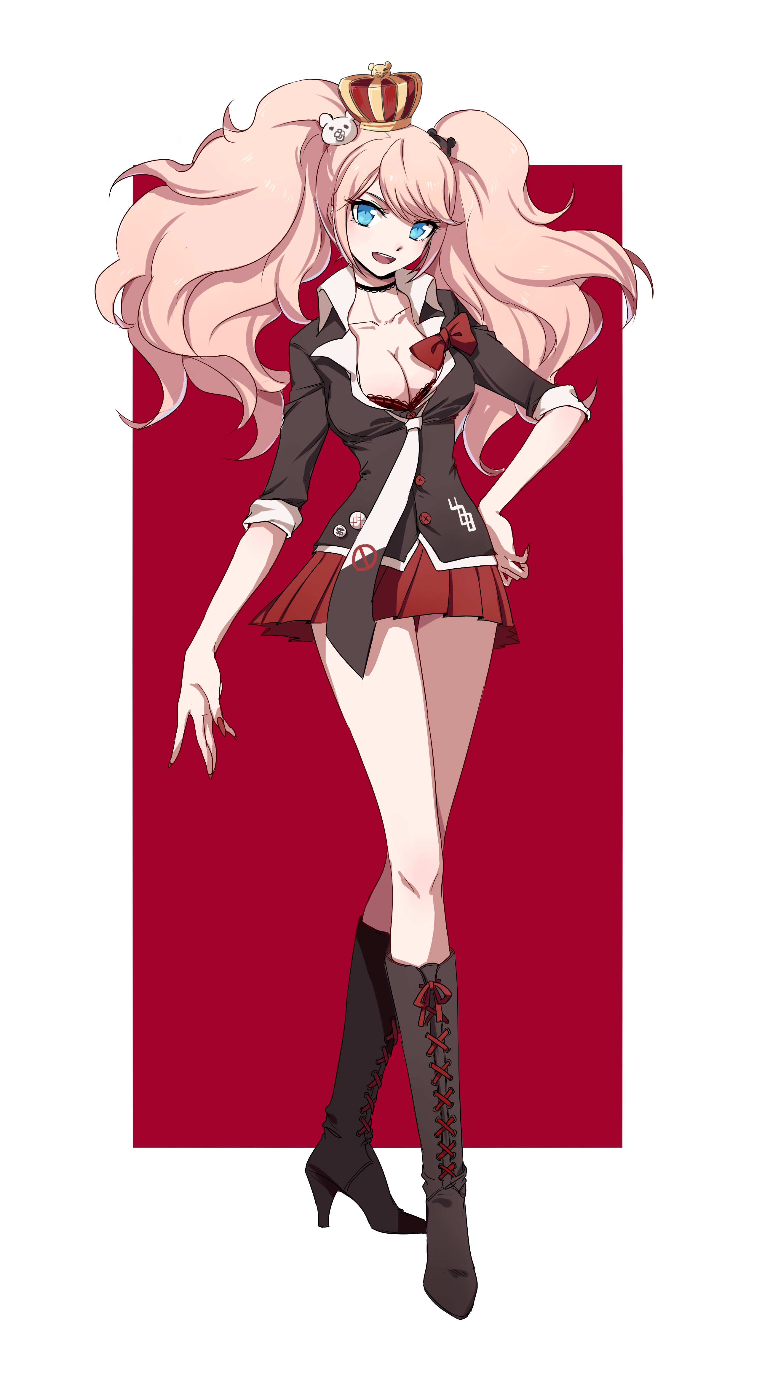 Enoshima Junko Danganronpa And 1 More Drawn By Yolk Tomatosauce Danbooru Danganronpa nails i think the bears is usami and the black and white one is monobear. enoshima junko danganronpa and 1 more