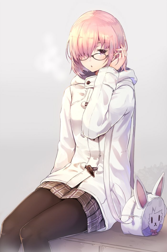 mash kyrielight and fou (fate and 1 more) drawn by sumisu_(mondo)