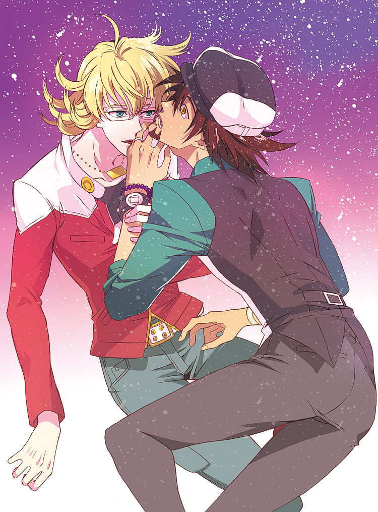 barnaby brooks jr. and kaburagi t. kotetsu (tiger & bunny) drawn by fujimura_(marina)