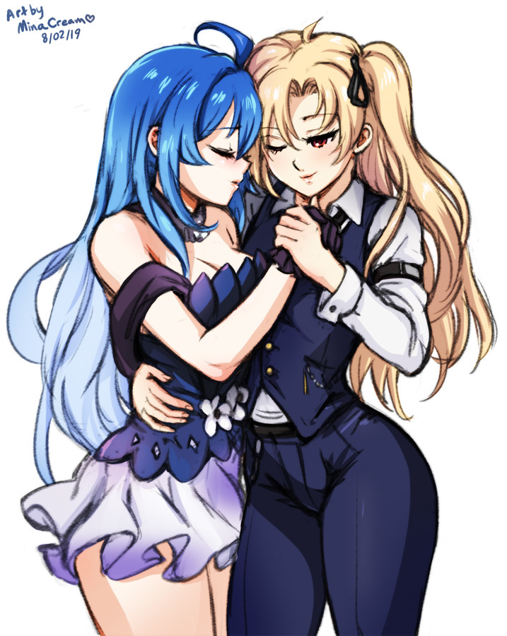 cleveland and helena (azur lane) drawn by mina_cream