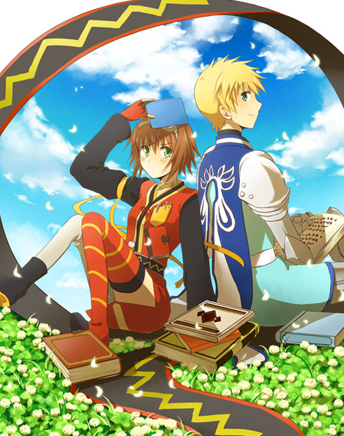 rita mordio and flynn scifo (tales of and 1 more) drawn by satsu