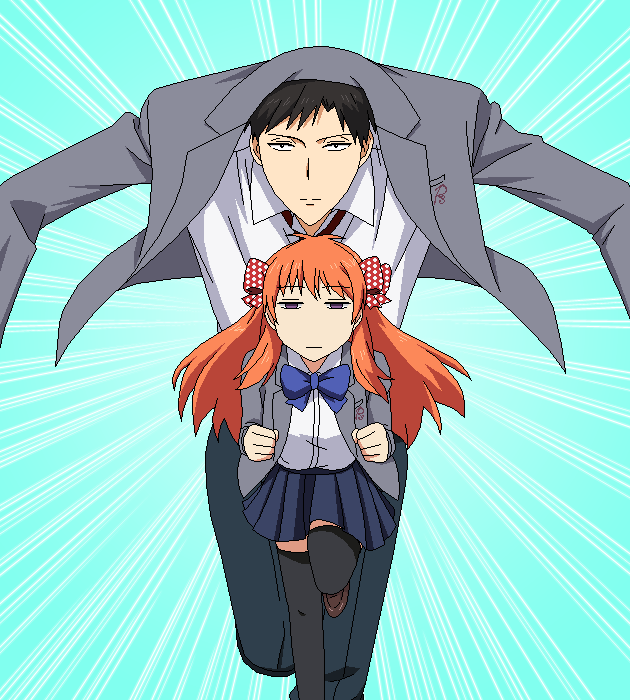 sakura chiyo and nozaki umetarou (gekkan shoujo nozaki-kun) drawn by gyess963