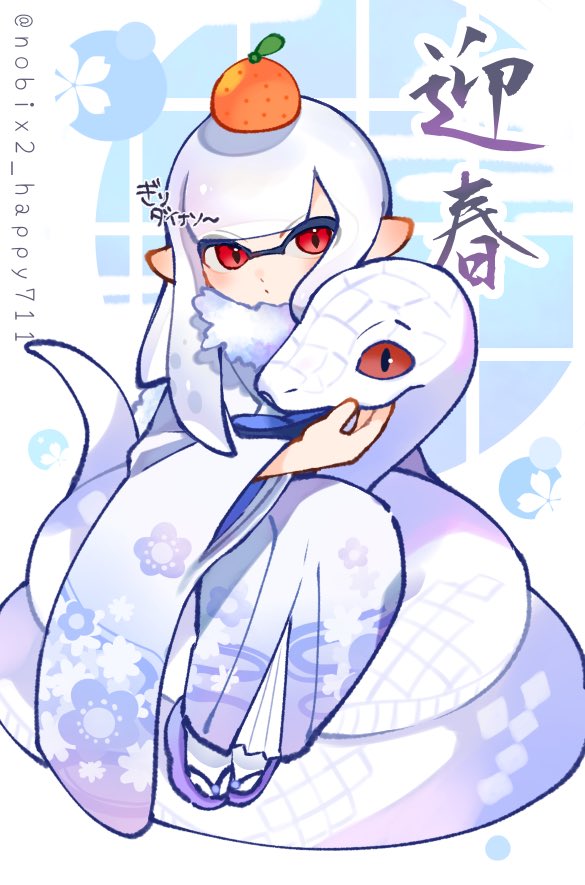 inkling player character and inkling girl (splatoon) drawn by nobix2_happy711