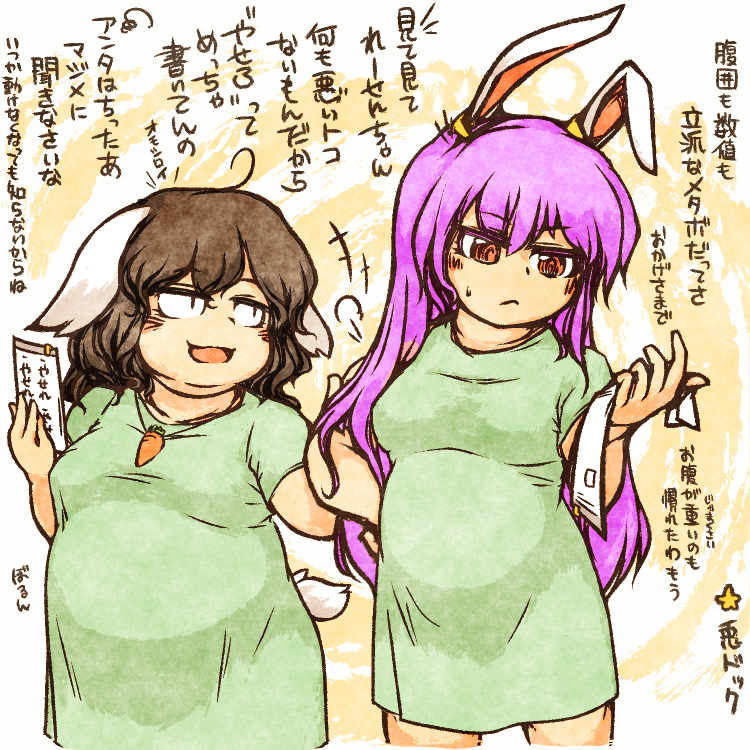 reisen udongein inaba and inaba tewi (touhou) drawn by slnchyt