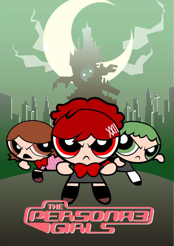 shiomi kotone, takeba yukari, and yamagishi fuuka (persona and 3 more) drawn by magnoliaya