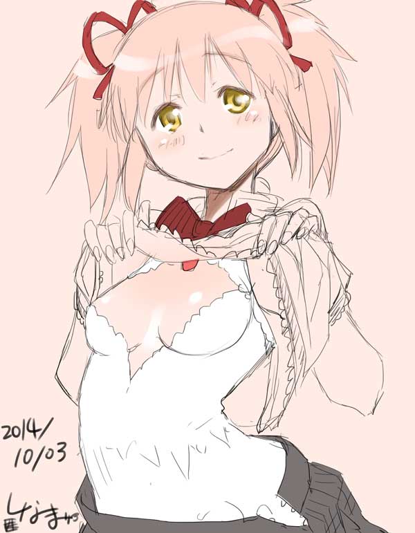 kaname madoka and ultimate madoka (mahou shoujo madoka magica) drawn by shinama