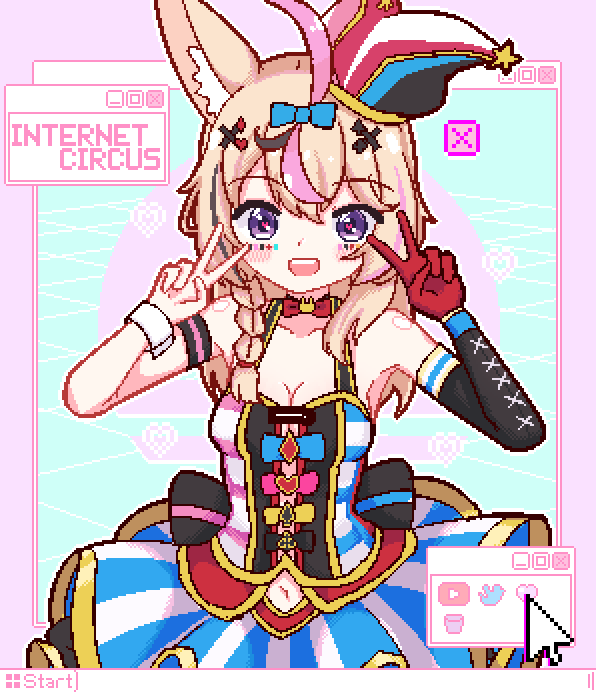 omaru polka (hololive and 1 more) drawn by chibikki