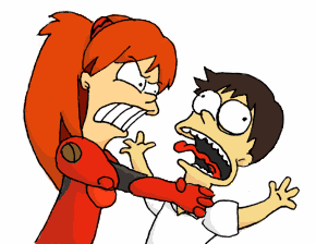 souryuu asuka langley, ikari shinji, homer simpson, and bart simpson (neon genesis evangelion and 1 more) drawn by meropen