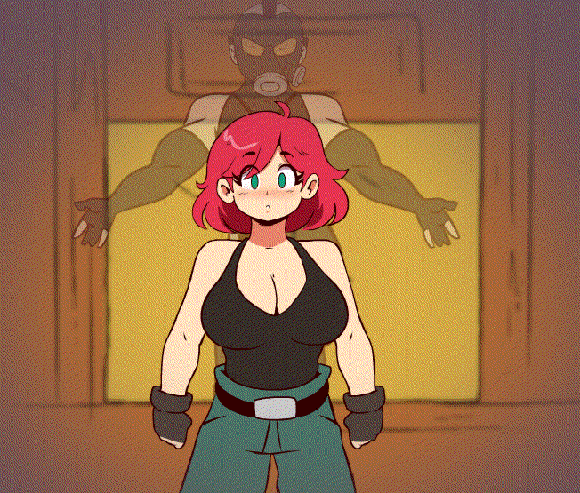 meryl silverburgh and psycho mantis (metal gear) drawn by scruffmuhgruff