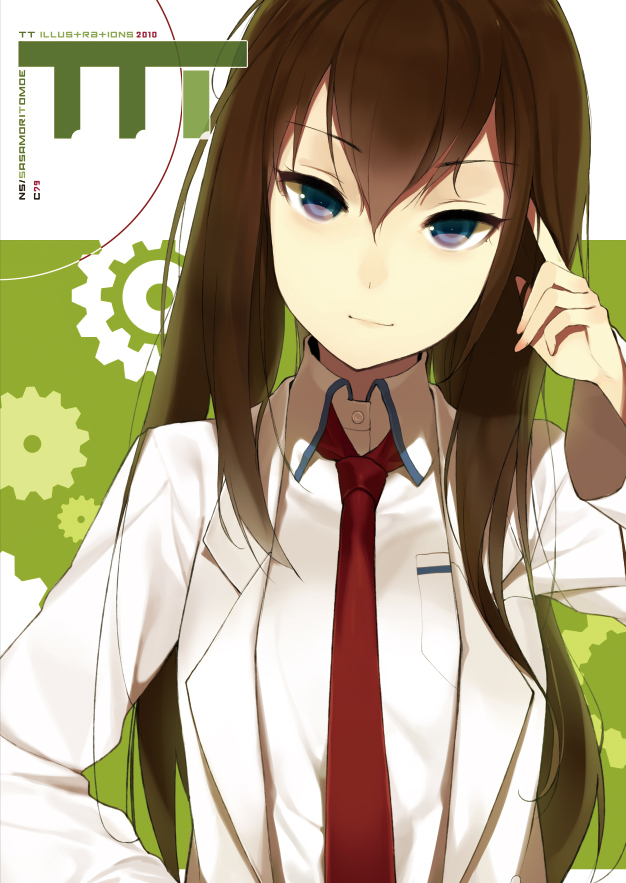 makise kurisu (science adventure and 1 more) drawn by sasamori_tomoe