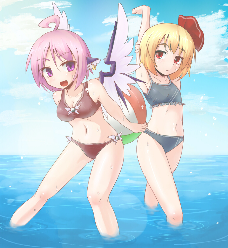 rumia and mystia lorelei (touhou) drawn by ayagi_daifuku