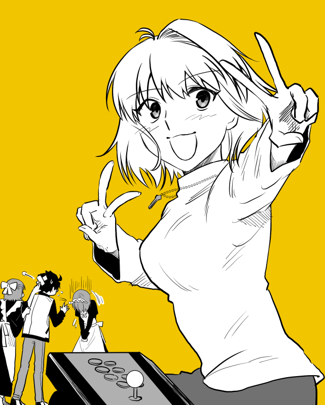 arcueid brunestud, kohaku, tohno shiki, and hisui (tsukihime and 2 more) drawn by metarogu
