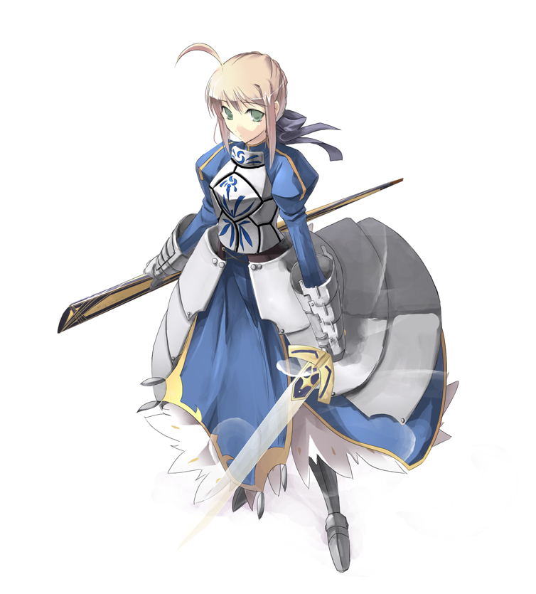 artoria pendragon and saber (fate and 1 more) drawn by satomi_(black_scarecrow)