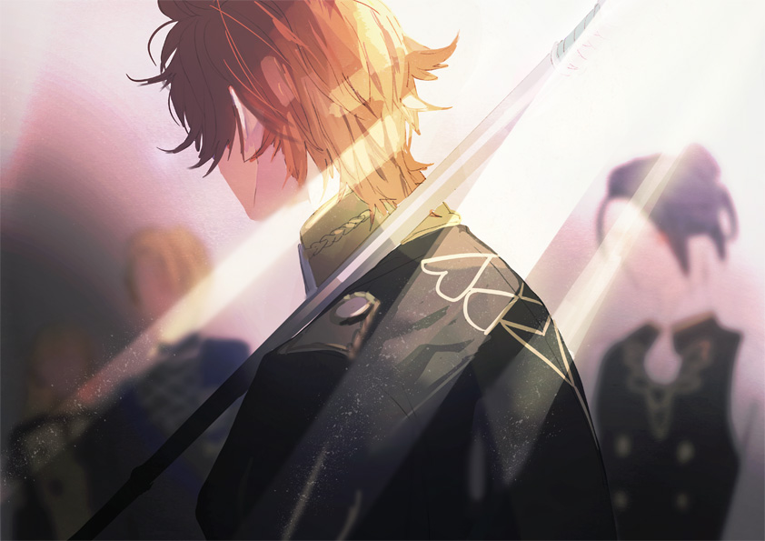 dimitri alexandre blaiddyd, ingrid brandl galatea, sylvain jose gautier, and felix hugo fraldarius (fire emblem and 1 more) drawn by tsukimura_noe