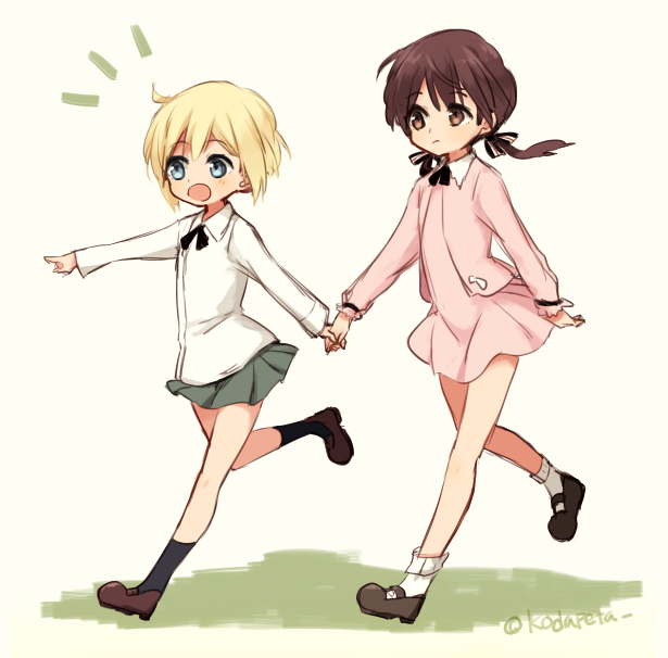 erica hartmann and gertrud barkhorn (world witches series and 1 more) drawn by kodamari