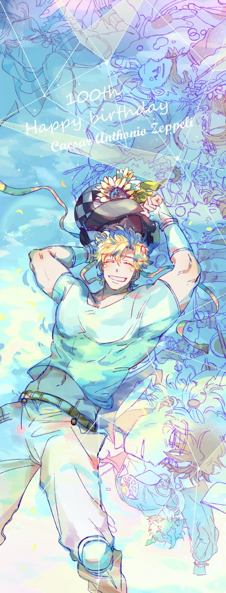 caesar anthonio zeppeli (jojo no kimyou na bouken and 1 more) drawn by senzzang