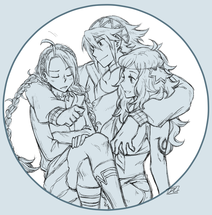 nina, ophelia, and soleil (fire emblem and 1 more) drawn by dlanon