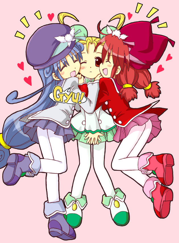 fine, rein, and chiffon (fushigiboshi no futago hime and 1 more) drawn by haikuro