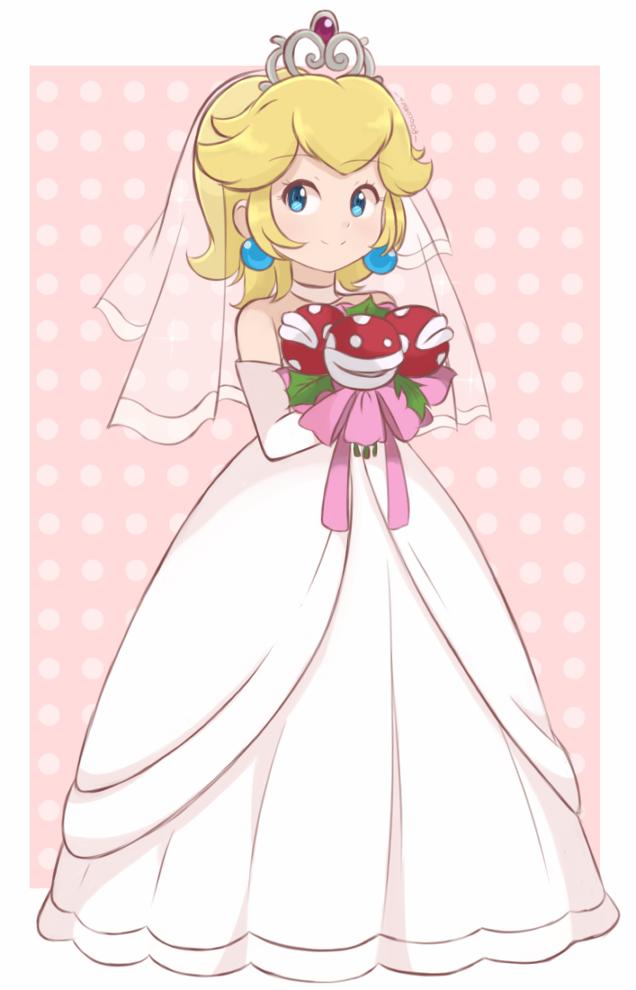 princess peach and piranha plant (mario and 1 more) drawn by chocomiru