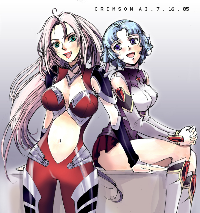 kusuha mizuha and selena recital (super robot wars and 2 more)