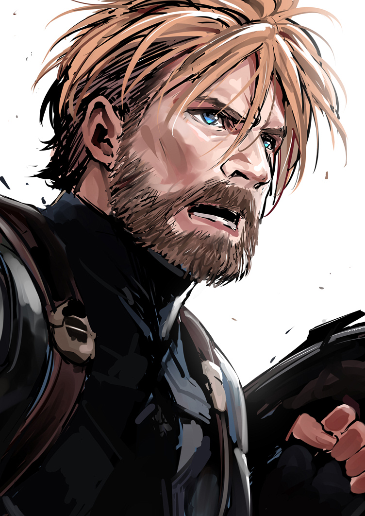 steve rogers, captain america, and chris evans (marvel and 4 more) drawn by ikuchan_kaoru