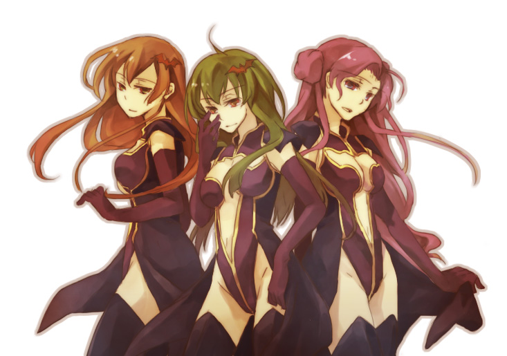 c.c., euphemia li britannia, and shirley fenette (code geass) drawn by yuzu_juncgr