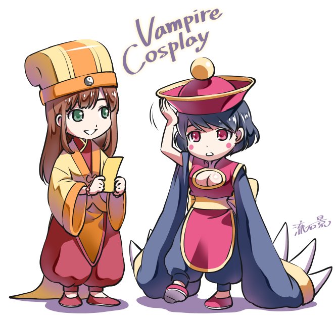hsien-ko, tachibana rui, tachibana hina, and mei-ling (darkstalkers and 1 more) drawn by sasuga_kei