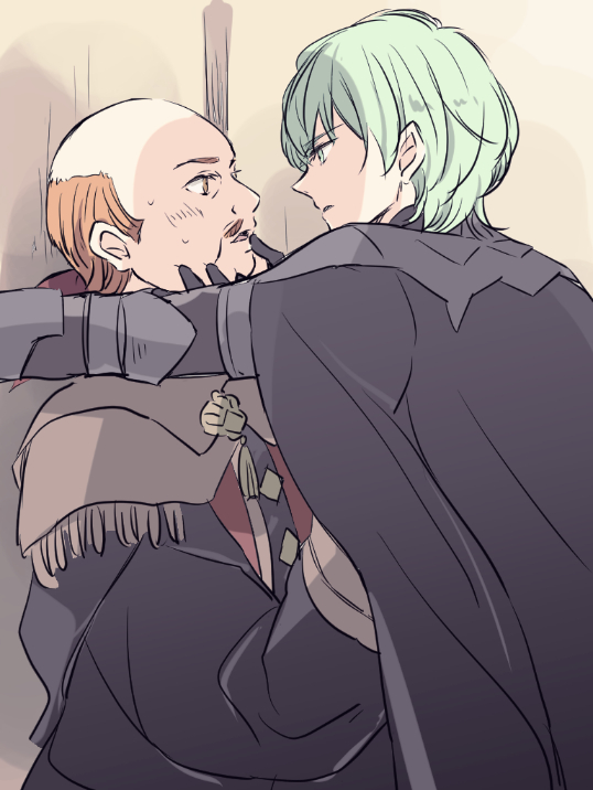 male byleth and ludwig von aegir (fire emblem and 1 more) drawn by tenjin_(ahan)