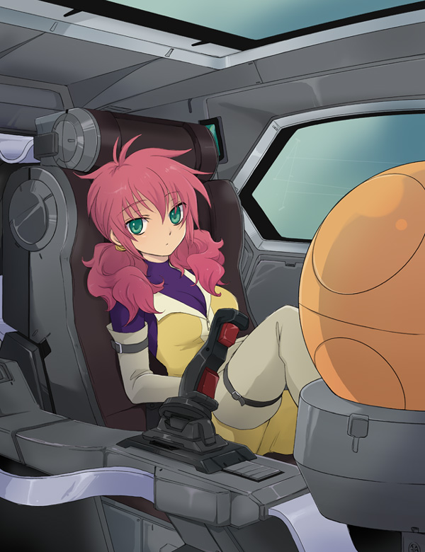 haro and feldt grace (gundam and 1 more) drawn by plum_(arch)