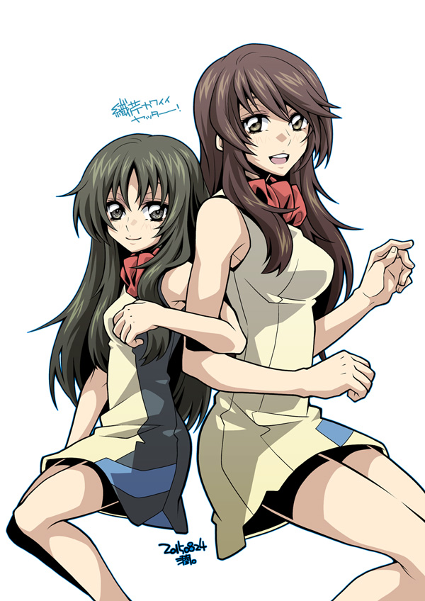 tatekami seri and minashiro orihime (soukyuu no fafner) drawn by pael