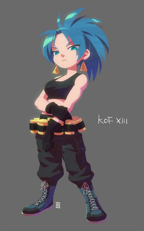 leona heidern (the king of fighters and 1 more) drawn by a-ka