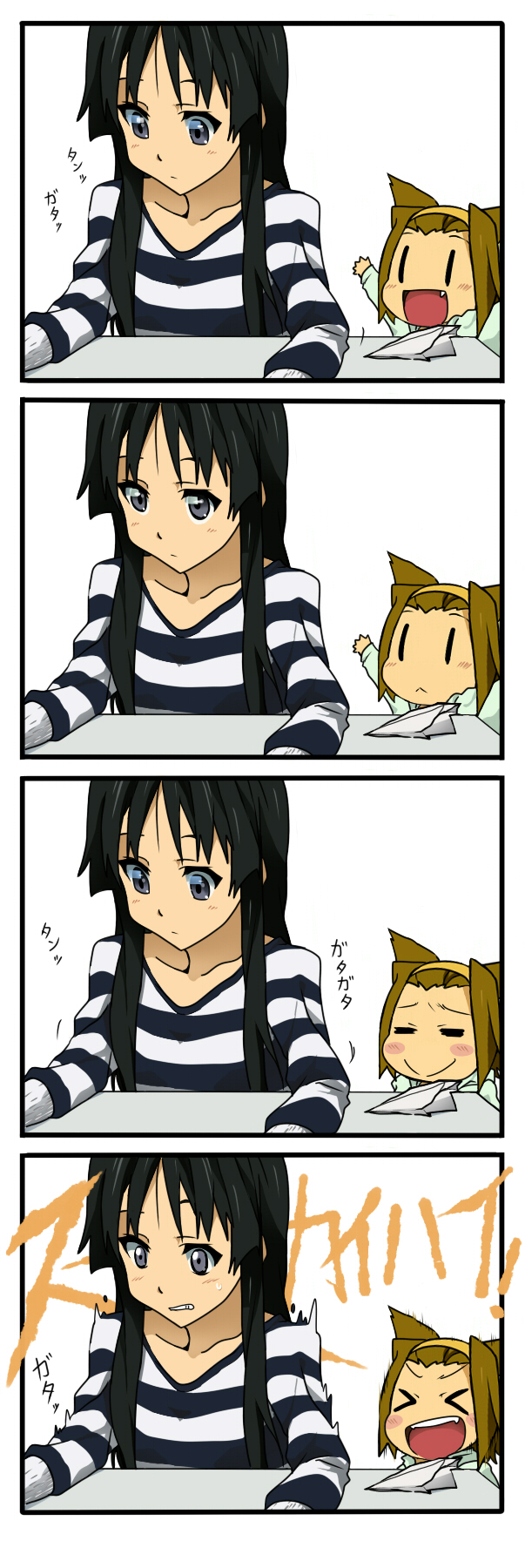 akiyama mio and tainaka ritsu (k-on!) drawn by suan_ringo