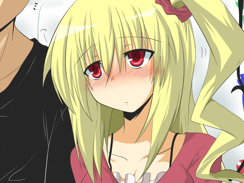 flandre scarlet, admiral, and flan-maman (touhou and 1 more) drawn by goma_(gomasamune)