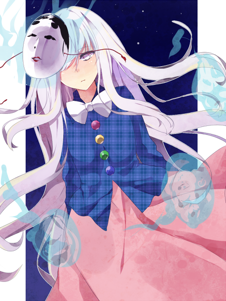 hata no kokoro (touhou) drawn by hourai_ninjin