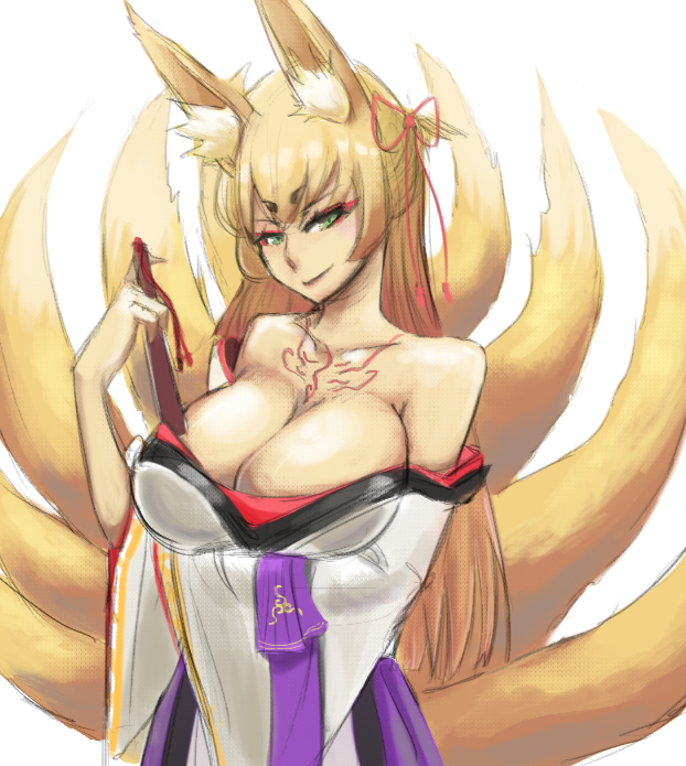 tamamo (mon-musu quest! and 1 more) drawn by wizard898