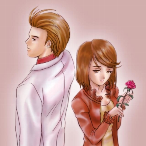 fujieda kaede and kayama yuuichi (sakura taisen and 1 more) drawn by hutoshi_akira