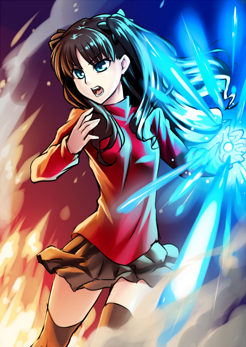 tohsaka rin (fate and 1 more) drawn by imada_kozue