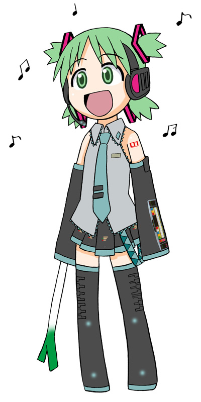 hatsune miku and koiwai yotsuba (vocaloid and 1 more) drawn by eunos