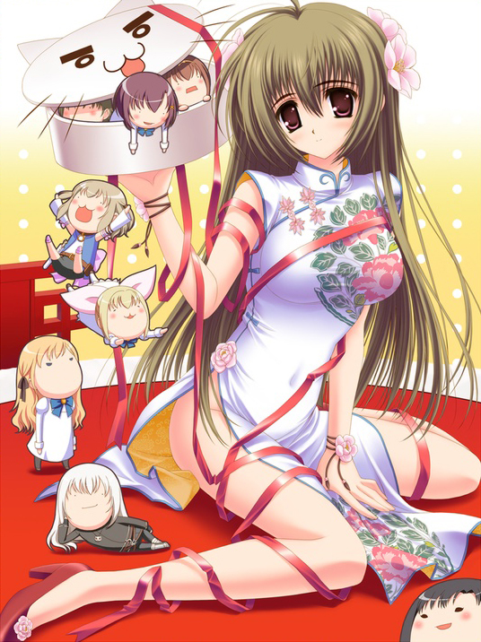miyanokouji mizuho, itsukushima takako, mikado mariya, juujou shion, and suouin kana (otome wa boku ni koishiteru) drawn by norita and yoda_(love_love_show)