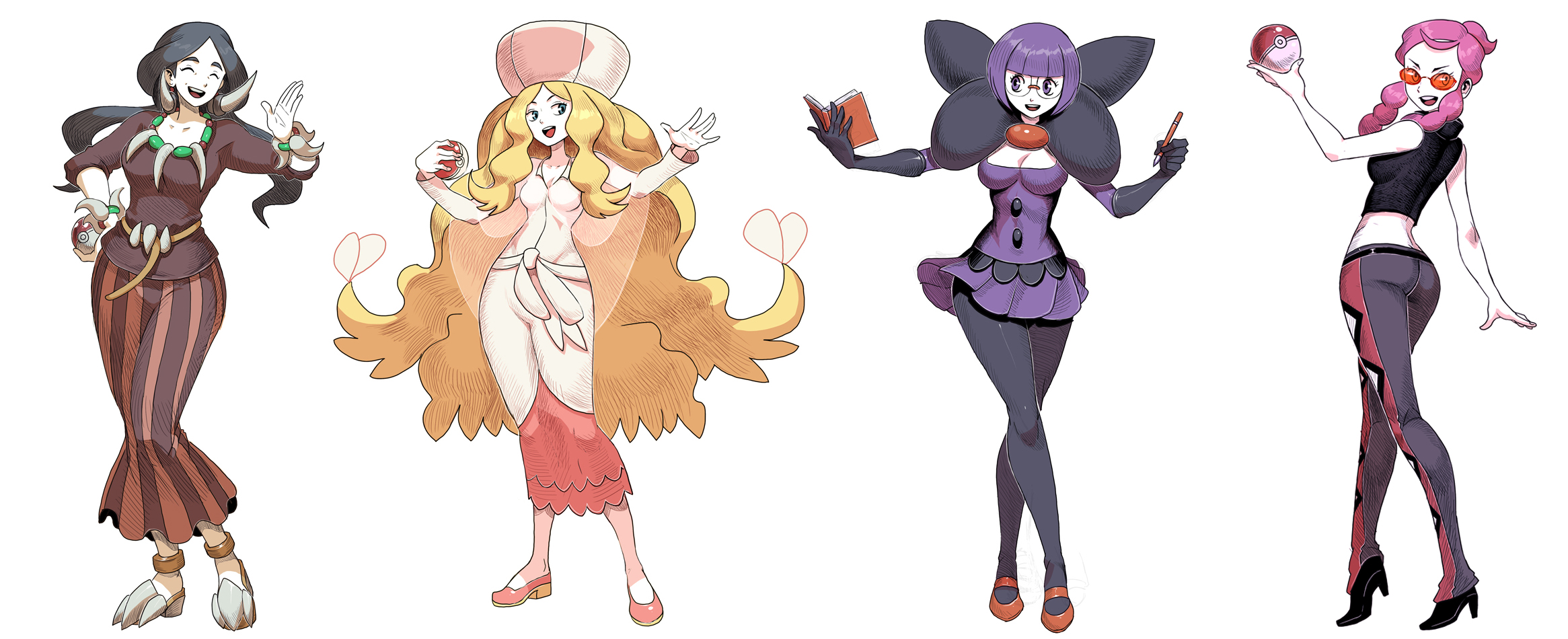 Caitlin Shauntal Malva And Drasna Pokemon And 3 More Drawn By Genzoman Danbooru Caitlin Shauntal Malva And Drasna Pokemon And 3 More Drawn By Genzoman Danbooru