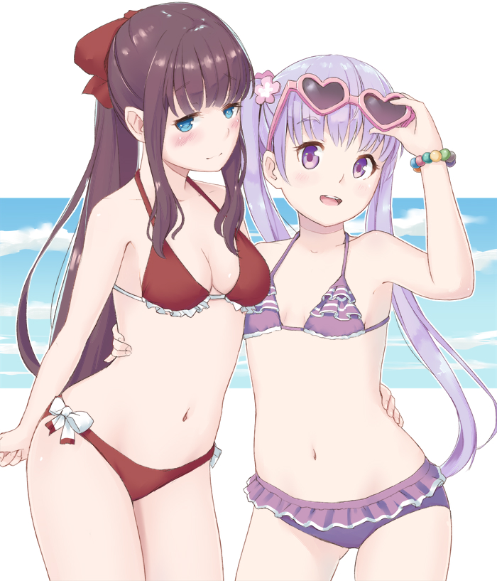 suzukaze aoba and takimoto hifumi (new game!) drawn by sebastian_(artist)