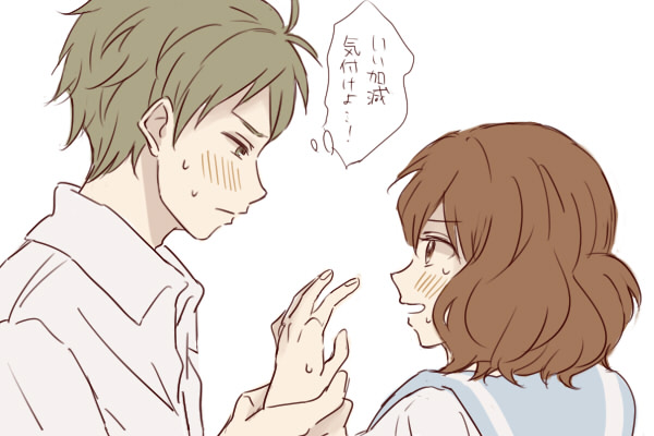 oumae kumiko and tsukamoto shuuichi (hibike! euphonium) drawn by alpachiiino