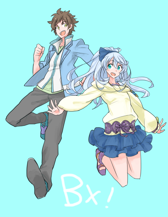 yuki hiiragi and youta hiiragi (super robot wars and 1 more) drawn by akimoto_(akimomomoto)