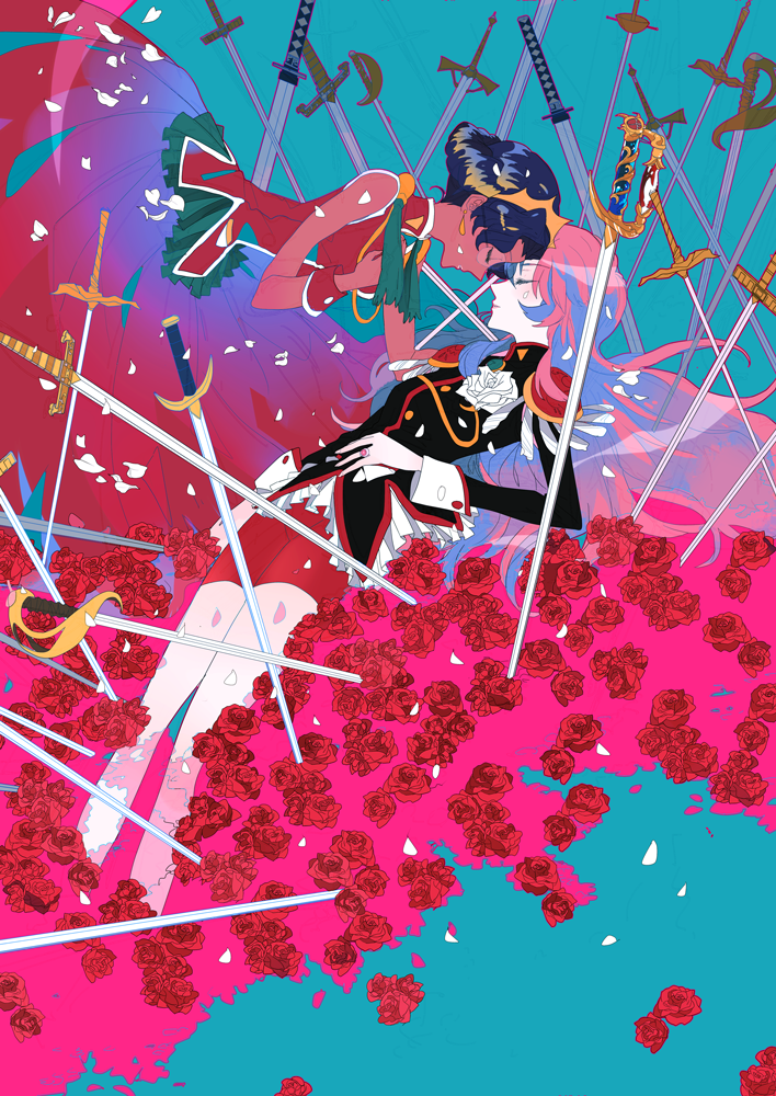 tenjou utena and himemiya anthy (shoujo kakumei utena) drawn by camelot