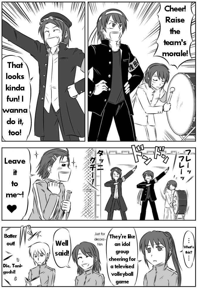 asahina mikuru, kyonko, koizumi itsuki, tsuruya, nagato yuuki, and 2 more (suzumiya haruhi no yuuutsu) drawn by kanno_takanori