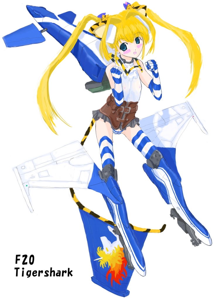 f-20 tigershark (original and 1 more) drawn by anonymous_(japanese)