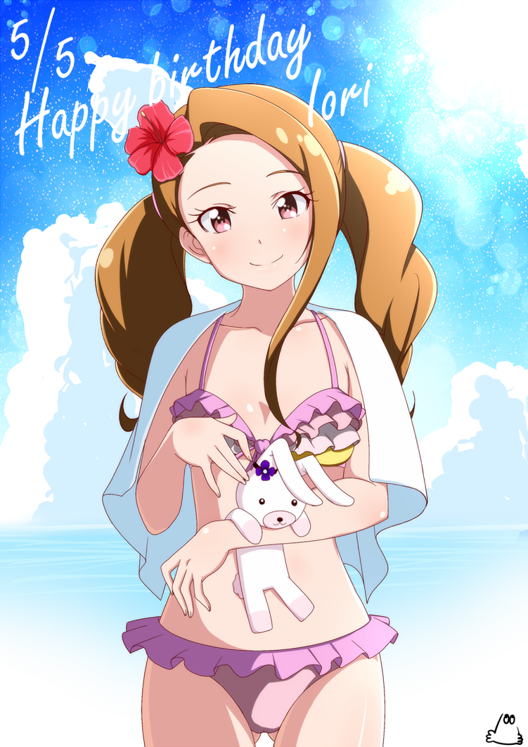 minase iori and usa-chan (idolmaster) drawn by jabara_tornado