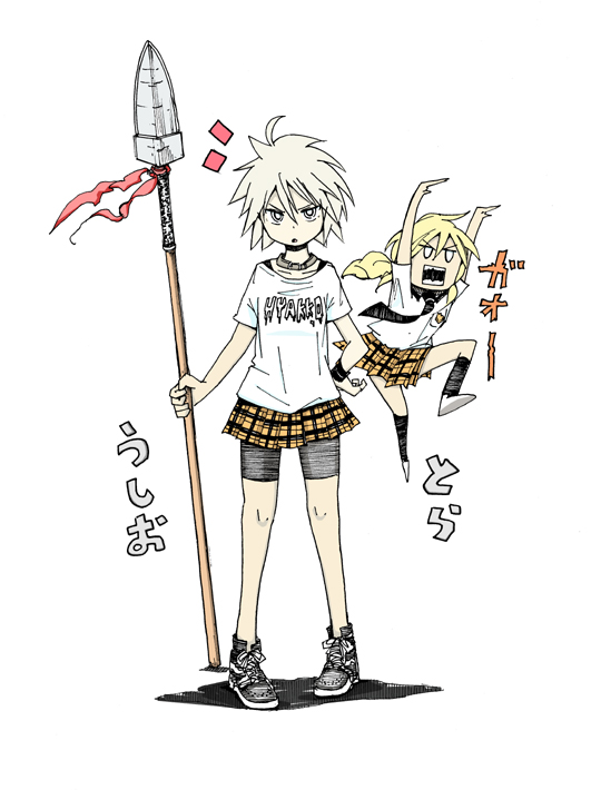 kageyama torako and makunouchi ushio (hyakko and 1 more) drawn by shigetoshisss