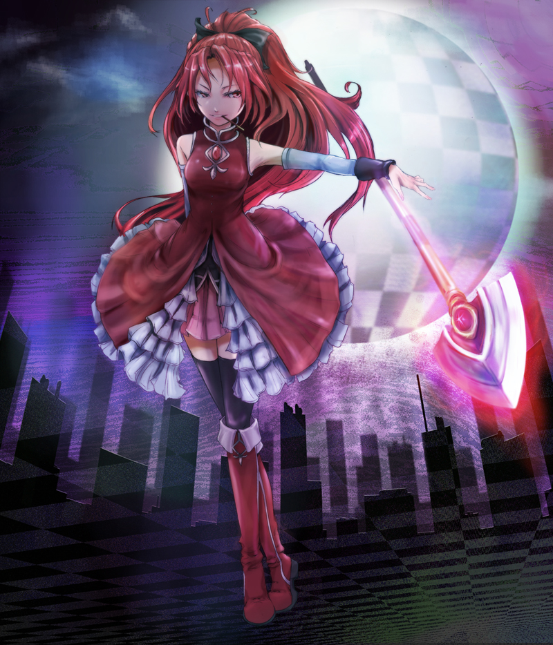 sakura kyoko (mahou shoujo madoka magica) drawn by ten_(k1208)